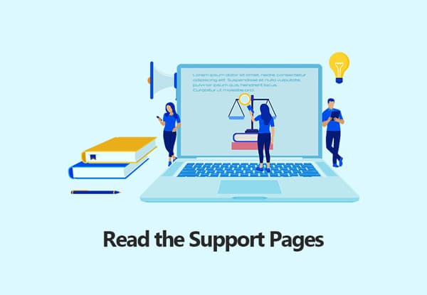 Read the Support Pages