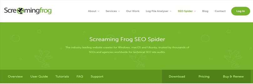 screaming frog spider tool